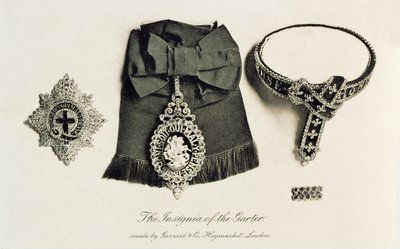 Le Insegne della Giarrettiera, realizzate da Garrard & Co., Haymarket, Londra da English School